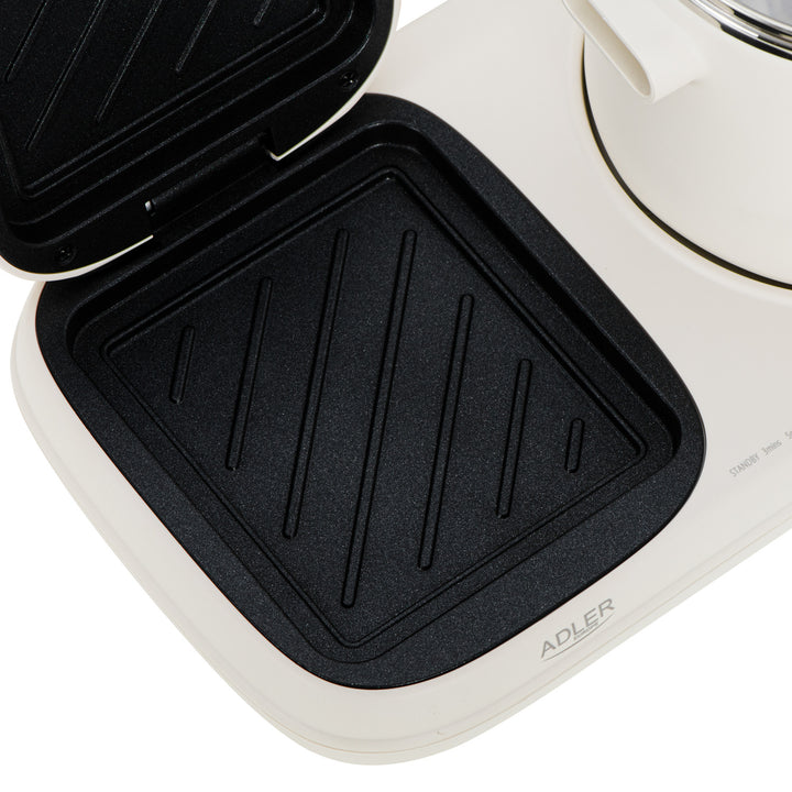 Ontbijtstation 2 in 1 - grill en kookpot Adler AD 6421