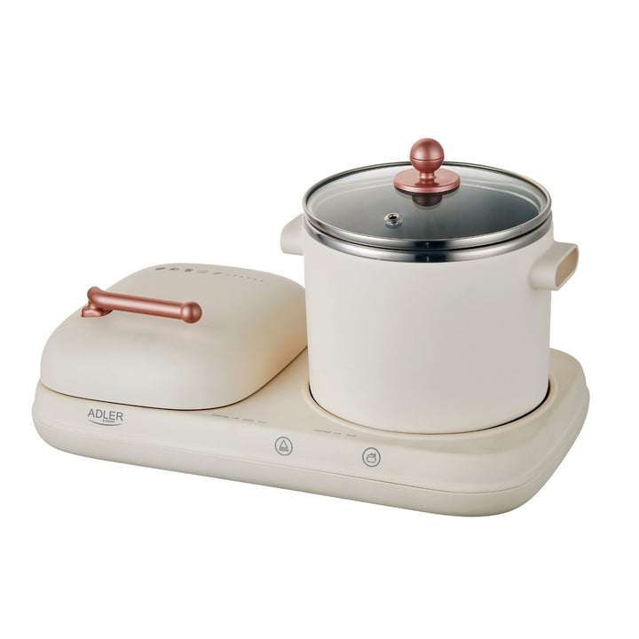 Ontbijtstation 2 in 1 - grill en kookpot Adler AD 6421