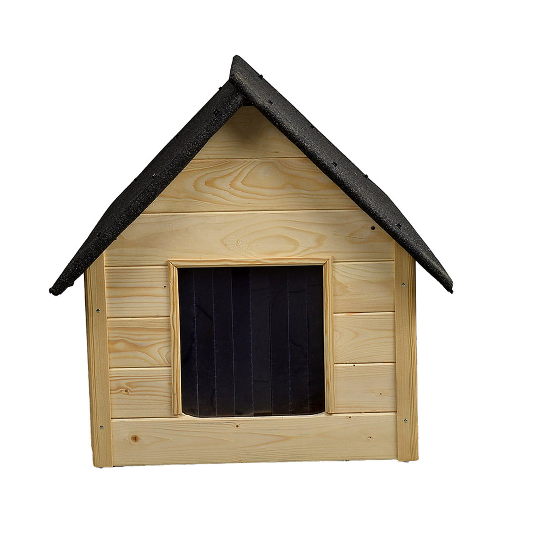 Honden- en kattenhok Woodok, geïsoleerd, hout, grote XL, zelf te monteren en schilderen, geïmpregneerd eiken gebleekt