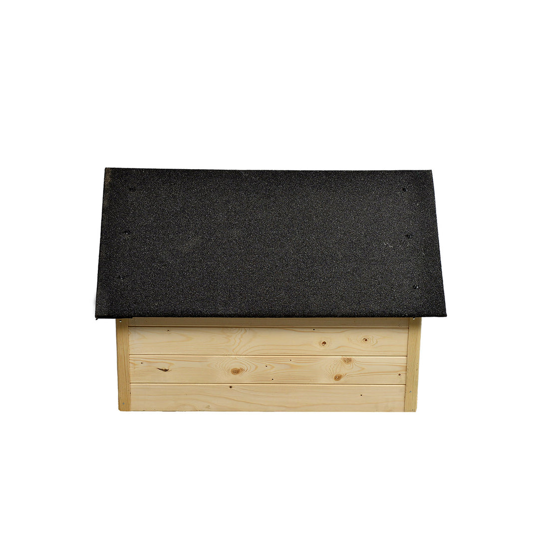 Honden- en kattenhok Woodok, geïsoleerd, hout, grote XL, zelf te monteren en schilderen, geïmpregneerd eiken gebleekt