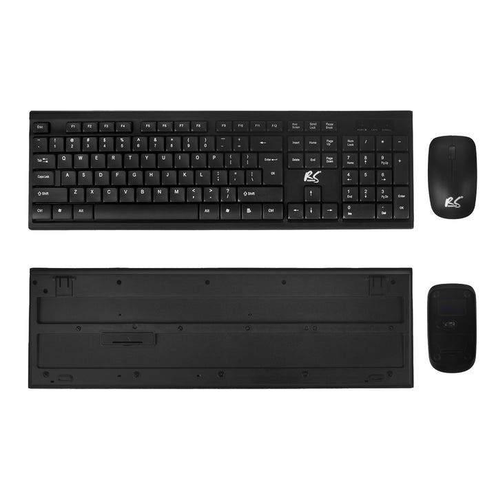 COMBO NanoRS Draadloos Toetsenbord + Muis, RS580+Gaming Toetsenbord Muismat met RGB LED-achtergrondverlichting NanoRS, 800x300x4mm, RS705