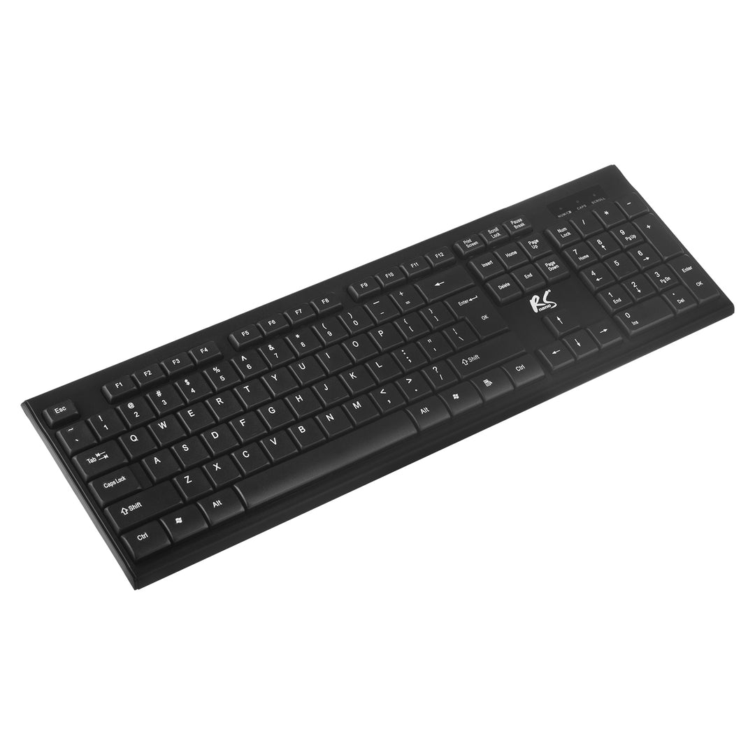 COMBO NanoRS Draadloos Toetsenbord + Muis, RS580+Gaming Toetsenbord Muismat met RGB LED-achtergrondverlichting NanoRS, 800x300x4mm, RS705