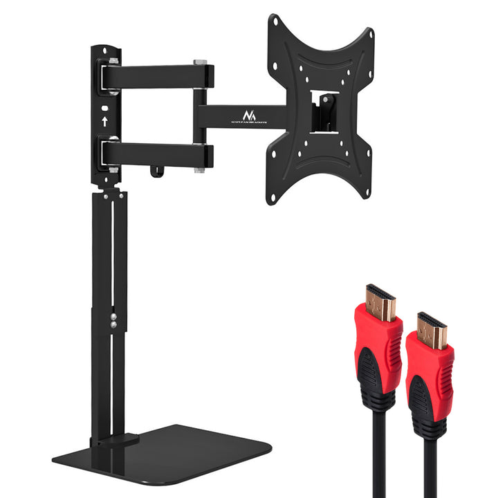 TV houder met DVD plank Maclean, vesa 200x200 , 23"-43", 25kg, MC-771A +HDMI 2.0 4K 3D UHD 1,8m KABEL 48 bit