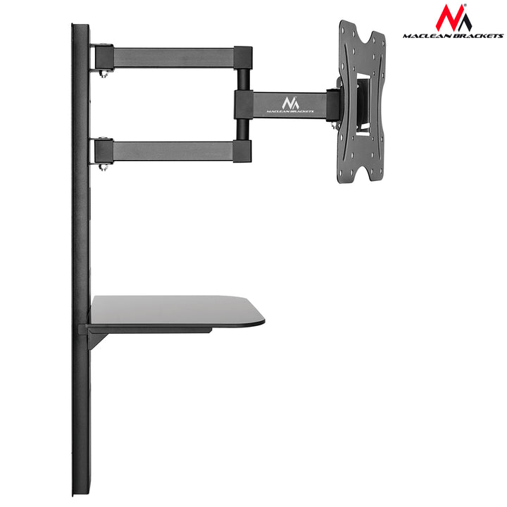 TV houder met DVD plank Maclean, vesa 200x200 , 23"-42", 30kg, MC-771+HDMI 2.0 4K 3D UHD 1,8m KABEL 48 bit