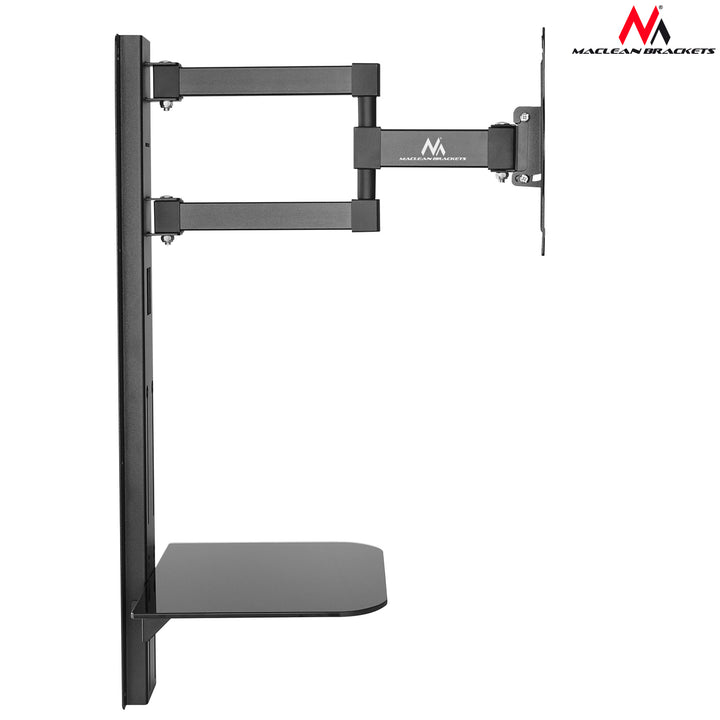 TV houder met DVD plank Maclean, vesa 200x200 , 23"-42", 30kg, MC-771+HDMI 2.0 4K 3D UHD 1,8m KABEL 48 bit