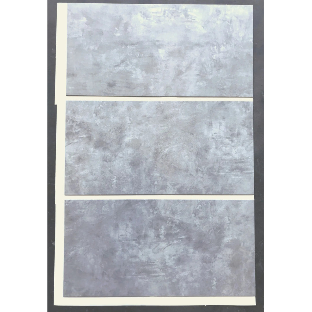 Fliesana zelfklevende wand- en vloertegels, set van 3, waterbestendig, lichtgrijs betonpatroon