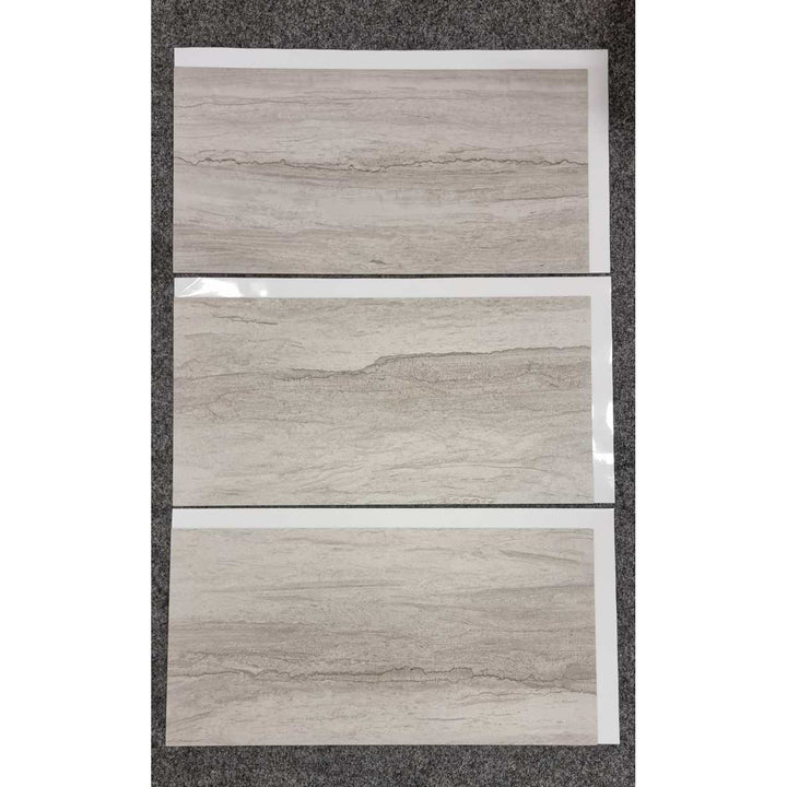 Fliesana zelfklevende wand- en vloertegels, set van 3, waterbestendig, natuursteenpatroon (cliff)