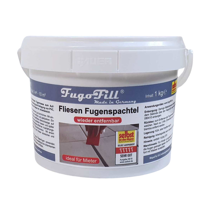 FugoFill verwijderbare tegelvoegmassa, 1kg, grijs