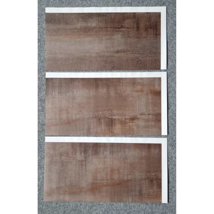 Fliesana zelfklevende wand- en vloertegels, set van 3, waterbestendig, natuursteendessin, roestkleurig