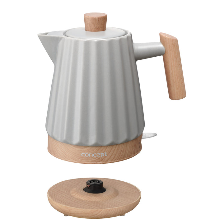 Concept waterkoker, keramisch, 1500W, 1,5L, lichtgrijs, RK0091