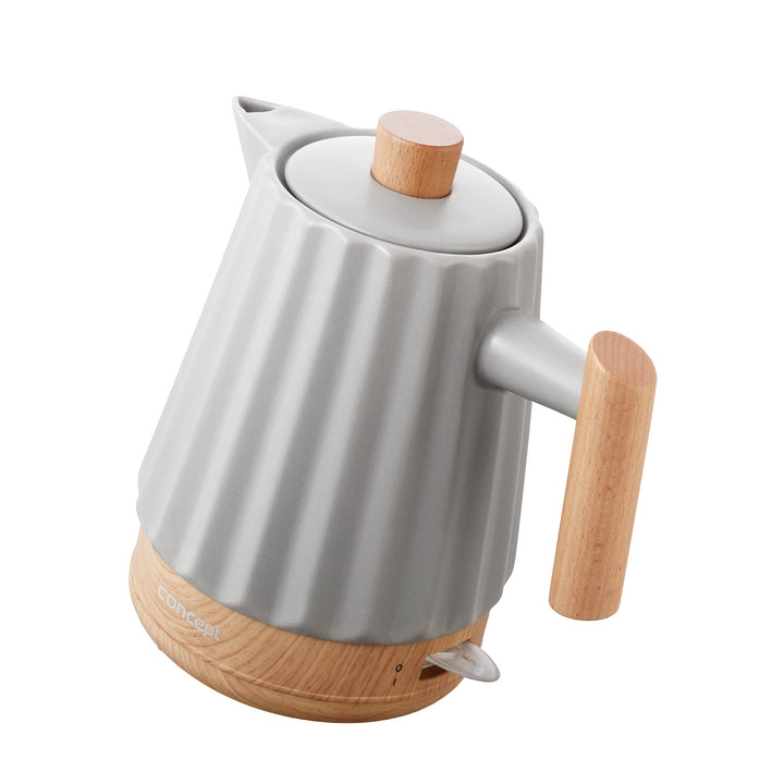 Concept waterkoker, keramisch, 1500W, 1,5L, lichtgrijs, RK0091