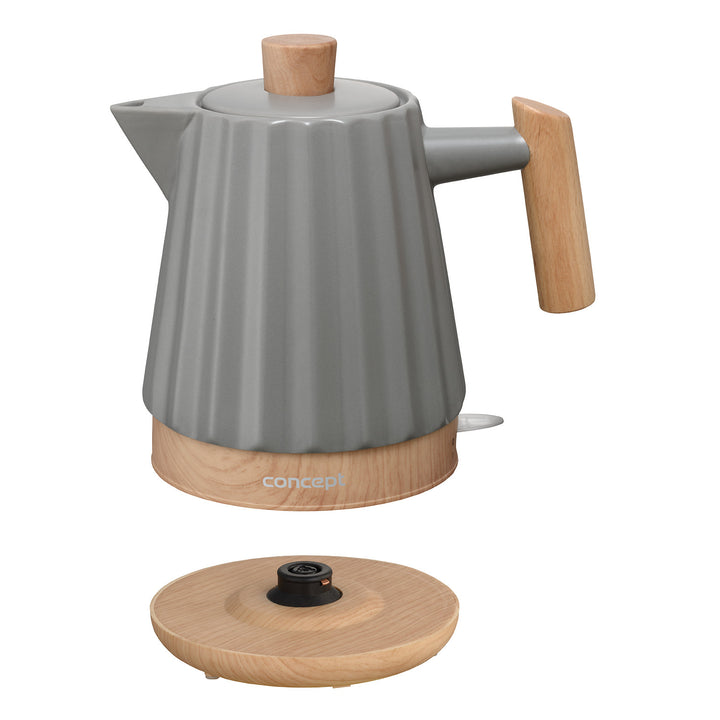Concept waterkoker, keramisch, 1500W, 1,5L, donkergrijs, RK0092