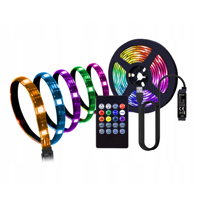 Vakoss RGB LED strip, voor TV verlichting, audio gestuurd, afstandsbediening, LA-C612