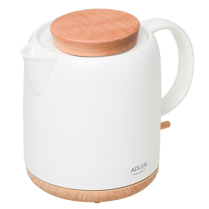 Waterkoker keramisch 1.0L, 1200W, ecru, Adler AD 1304