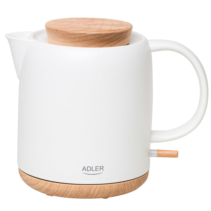 Waterkoker keramisch 1.0L, 1200W, ecru, Adler AD 1304