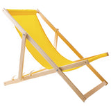 Set van vier ligstoelen, geel, Woodok, gemonteerd