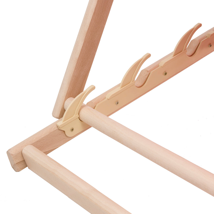 Set van vier ligstoelen, groen gestreept, Woodok, gemonteerd