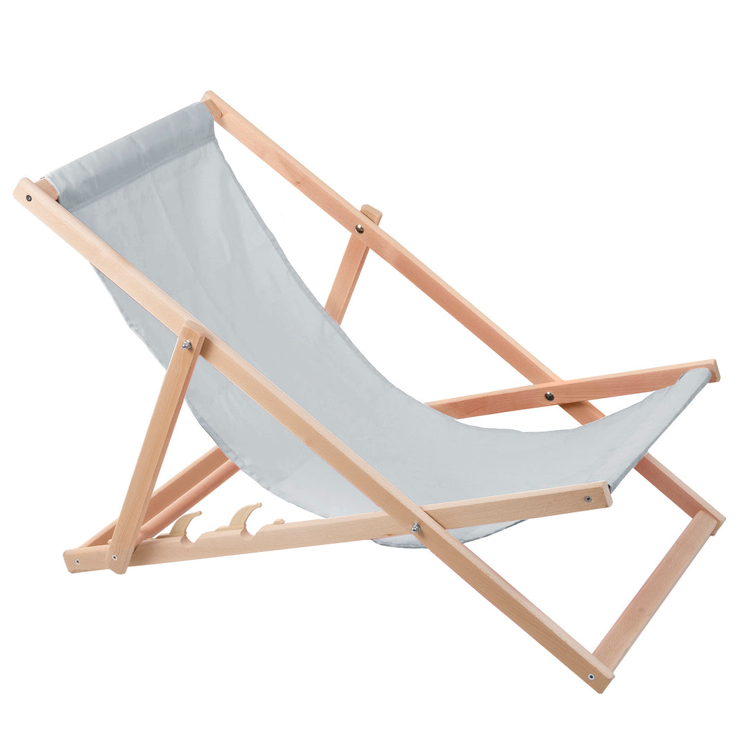 Set van vier ligstoelen, licht essen, Woodok, gemonteerd