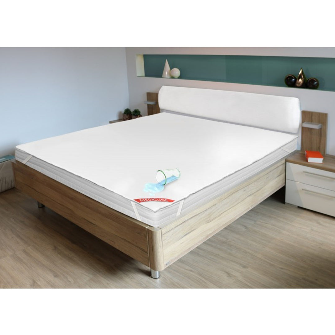 AIO FACTORY Ecco 140x200cm waterdichte matrasbeschermers, glad met elastiek AIO FACTORY Ecco 140x200cm wit