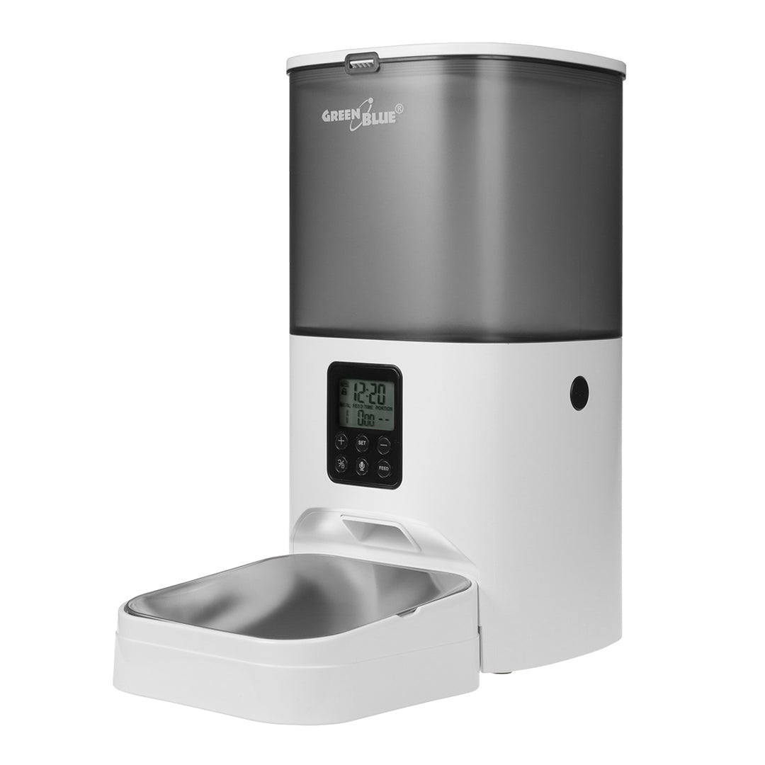GreenBlue GB392 automatische waterdispenser / drinkautomaat voor huisdieren + GreenBlue GB393 automatische voedseldispenser / voederautomaat voor huisdieren + 60x40cm, 50pc onderlegger, GB495