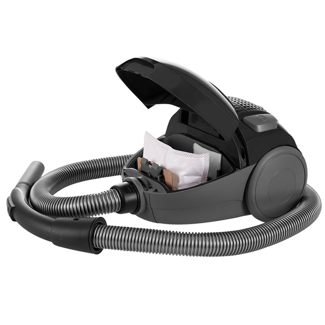 Lafe stofzuiger met zak, drievoudig filtratiesysteem, 800W, zwart, Compact S