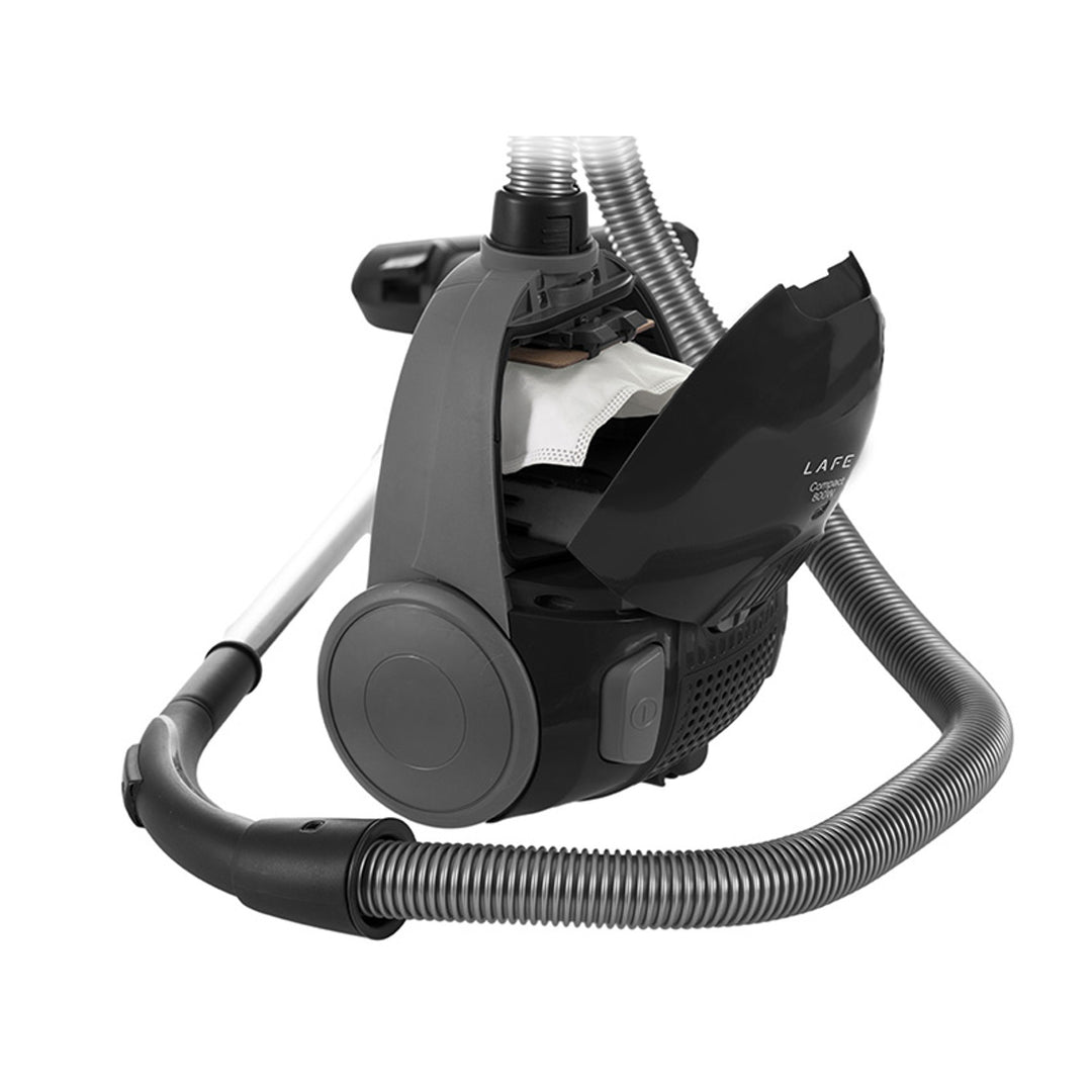 Lafe stofzuiger met zak, drievoudig filtratiesysteem, 800W, zwart, Compact S