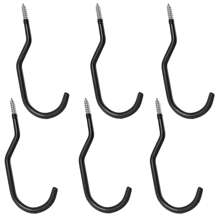 Set van 6 plafondhaken van Maclean, voor ladder, fiets, tuinslang, staal, max. belasting 10 kg/handgreep, MC-485