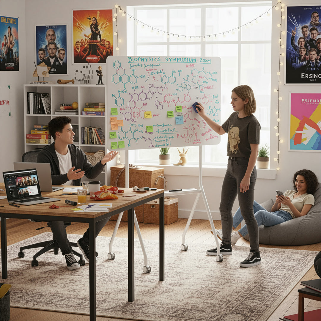Ergo Office ER-306 - Whiteboard  - verrijdbaar droog uitwisbaar - enkelzijdig - 119x79 cm