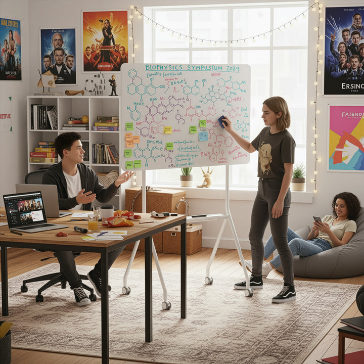 Ergo Office ER-306 - Whiteboard  - verrijdbaar droog uitwisbaar - enkelzijdig - 119x79 cm