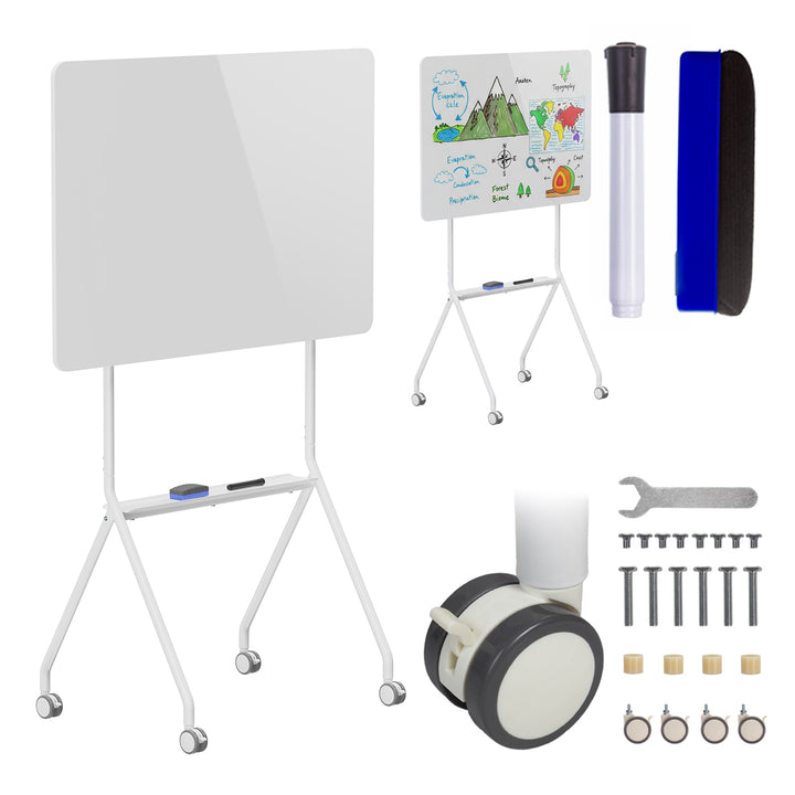 Ergo Office ER-306 - Whiteboard  - verrijdbaar droog uitwisbaar - enkelzijdig - 119x79 cm