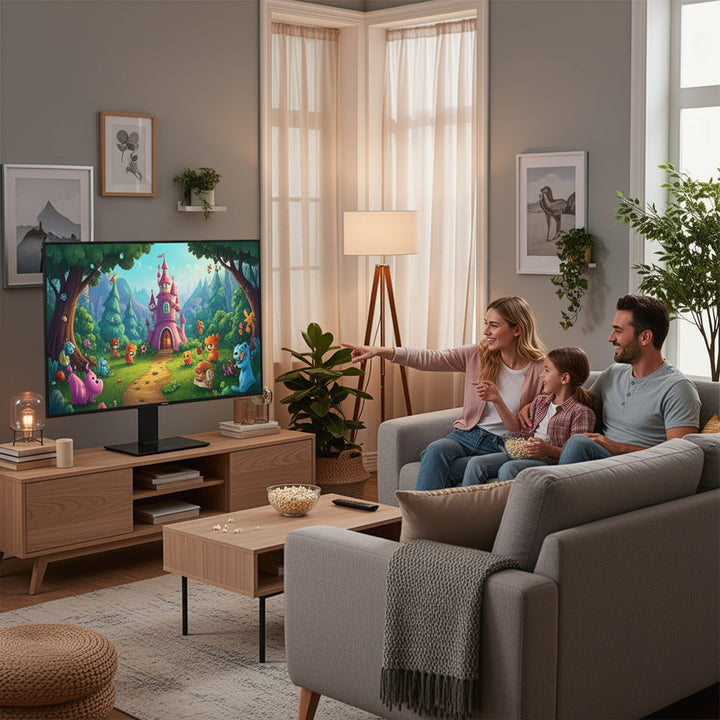 Universele TV-standaard Maclean, voor RTV-kast, standaard, max. 40kg, max. VESA 400x400, hoogte- en hoekverstelling, voor TV 32-65", MC-124