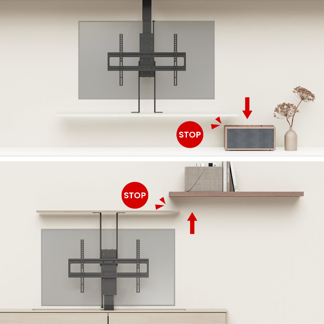 Elektrische plafond- en vloergreep, Maclean, 43''-88'', VESA 600x400, max 60kg, 100-240V AC, 50/60Hz
