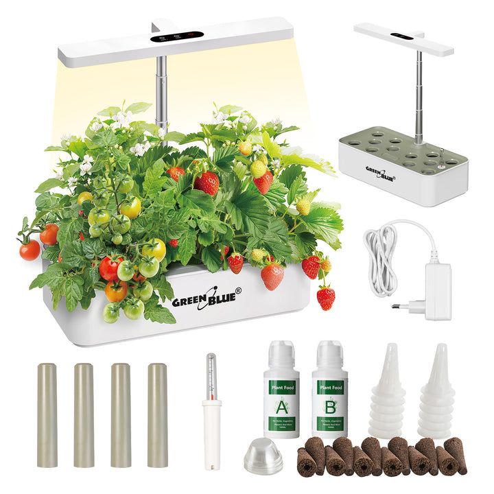 GreenBlue Intelligent Indoor Plant Growing System, SMART pot, 4L inhoud, voor 12 planten, full spectrum LED's, GB133