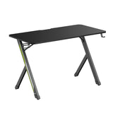 NanoRS gaming bureau, zwart, met koptelefoon- en bekerhouder, max. 75kg, afmetingen 1200x600x750mm, RS101