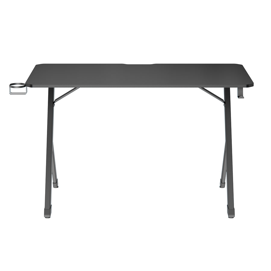 NanoRS gaming bureau, zwart, met koptelefoon- en bekerhouder, max. 75kg, afmetingen 1200x600x750mm, RS101