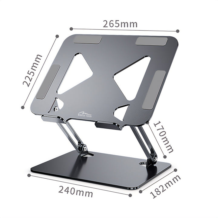 Verstelbare, ergonomische laptopstandaard 10-17 inch LAPTOP STAND Media-Tech MT2661