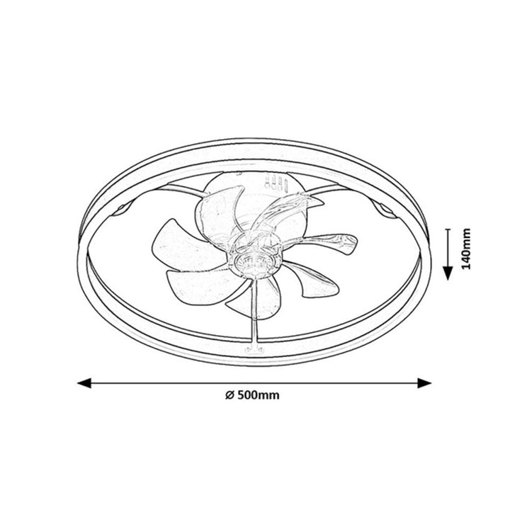 Rabalux plafondlamp, met ventilator, 40W, zwart, Fanfy