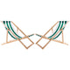 Set van twee ligstoelen, groen gestreept, Woodok, gemonteerd