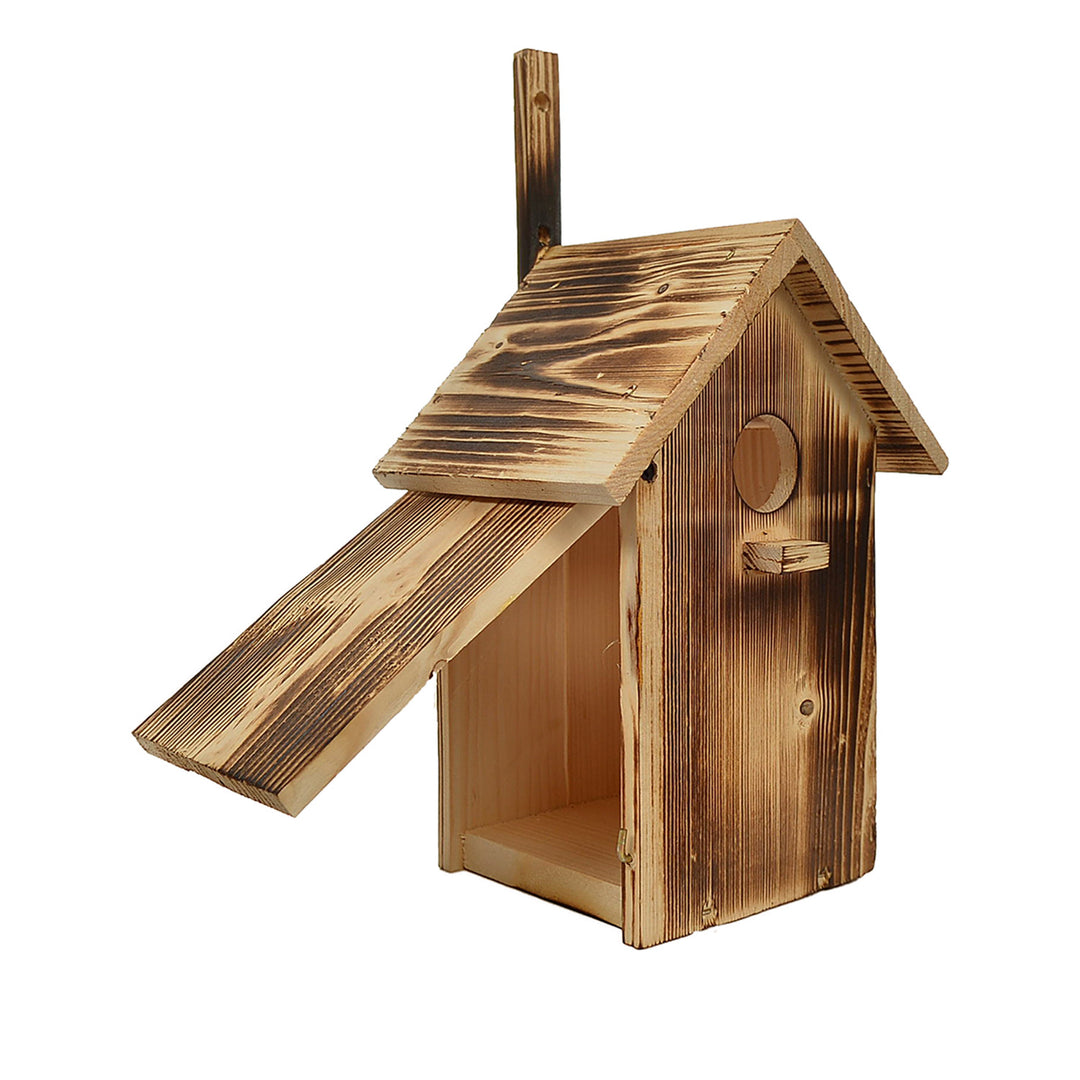 Inklapbaar houten vogelhuisje 25x33x13 cm houtgestookt
