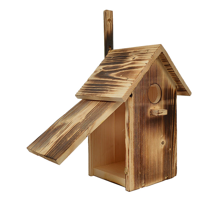 Inklapbaar houten vogelhuisje 25x33x13 cm houtgestookt