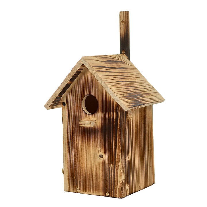 Inklapbaar houten vogelhuisje 25x33x13 cm houtgestookt