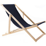 Set van vier ligstoelen, donkerblauw, Woodok, gemonteerd