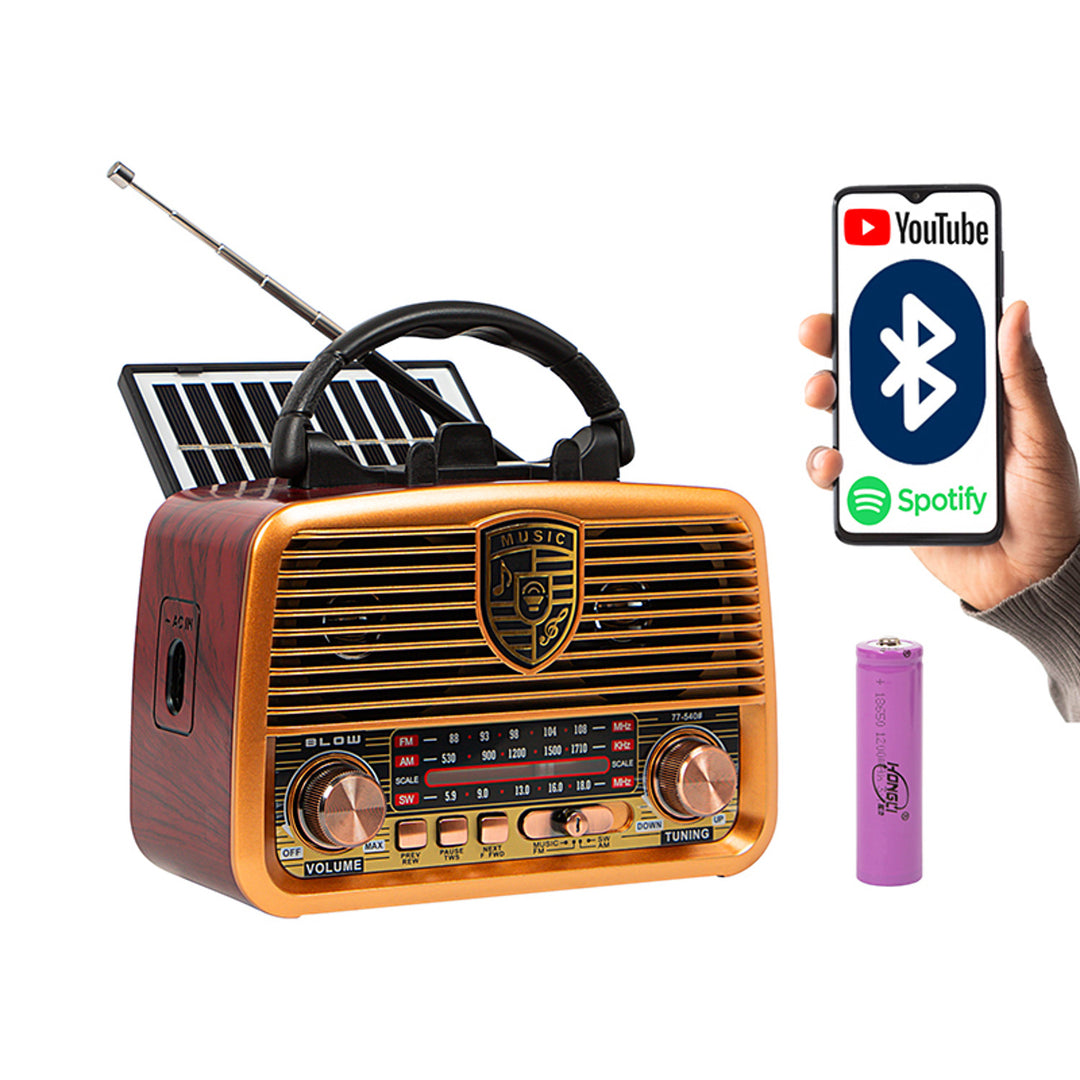 Draagbare radio op zonne-energie AM/FM BT BLOW RA10