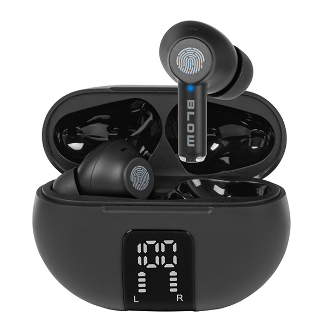 Draadloze BLOW-hoofdtelefoon, Bluetooth 5.3, LED-scherm, ENC-systeem, PRO ENC ZWART