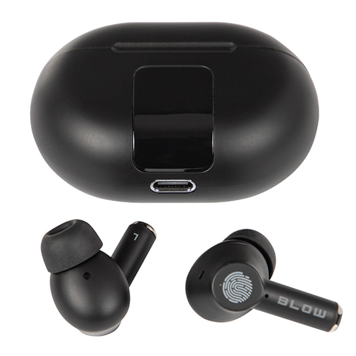 Draadloze BLOW-hoofdtelefoon, Bluetooth 5.3, LED-scherm, ENC-systeem, PRO ENC ZWART