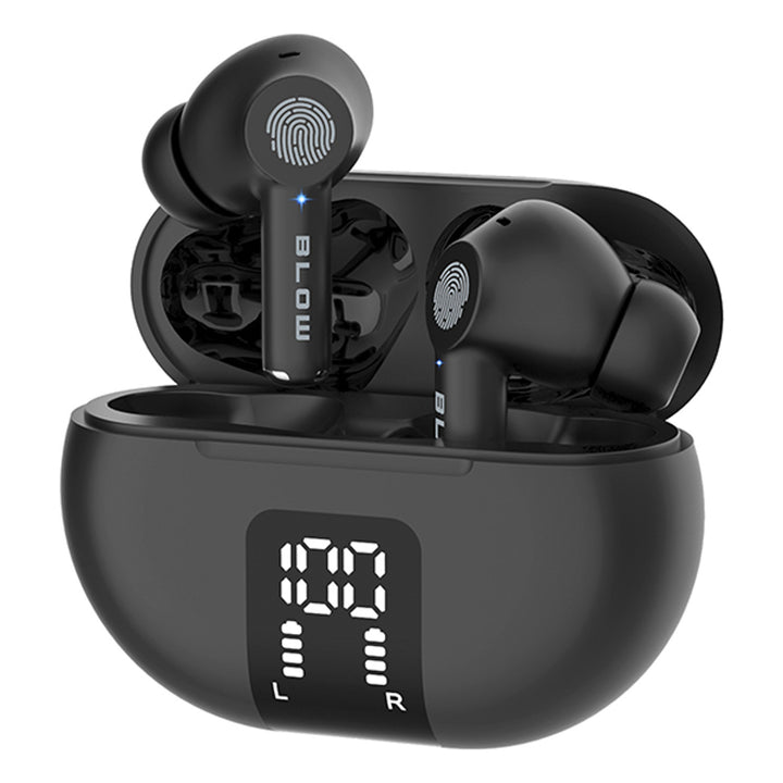 Draadloze BLOW-hoofdtelefoon, Bluetooth 5.3, LED-scherm, ENC-systeem, PRO ENC ZWART