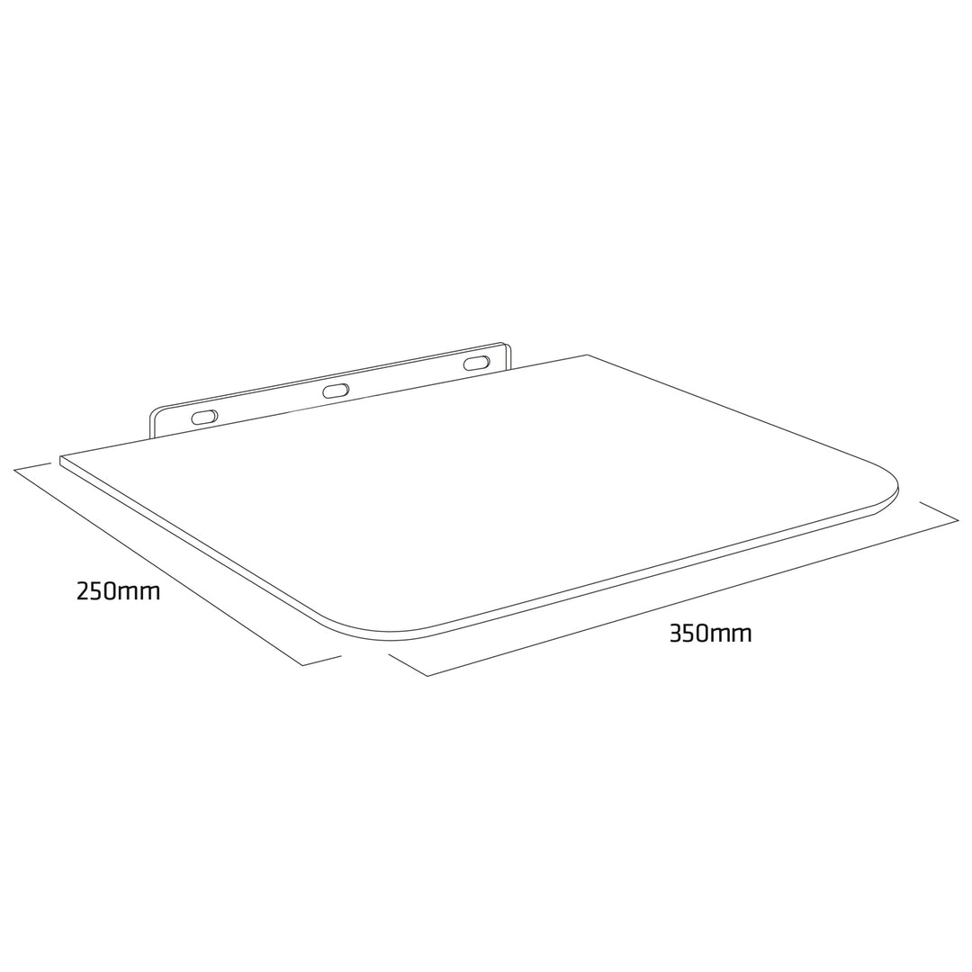 Maclean DVD-rek, max. 10kg, glas, MC-738, 2 stuks