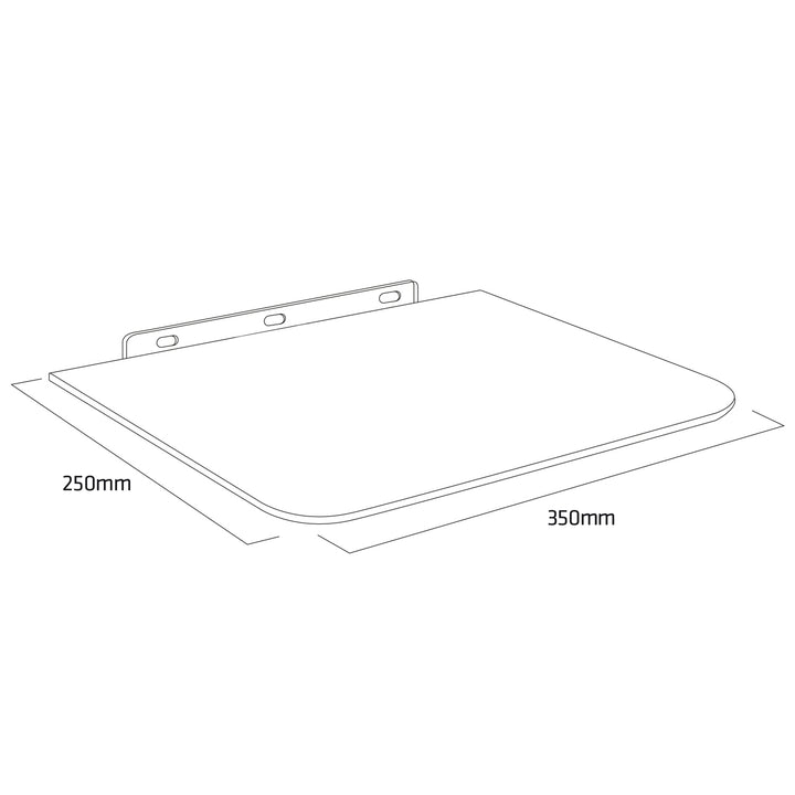 Maclean DVD-rek, max. 10kg, glas, MC-738, 2 stuks