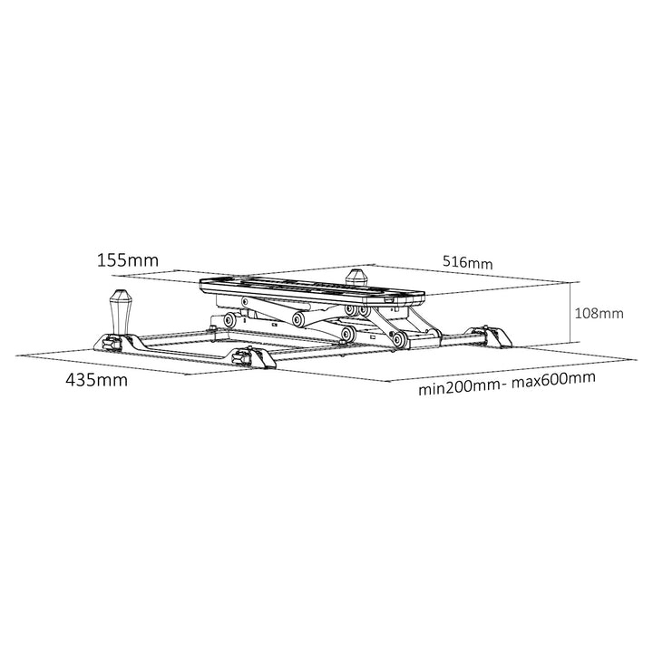 Maclean elektrische plafond TV-beugel, max VESA 600x400, voor schuine wanden, afstandsbediening, 32"-70", 35kg, MC-880 + Maclean HDMI 2.1a kabel, 3m, 8K HDR, MCTV-442