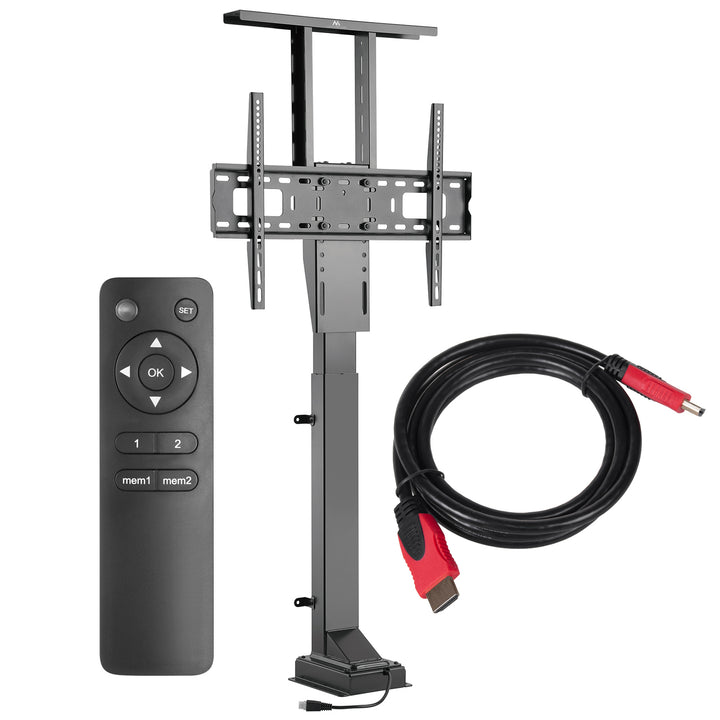 Elektrische kabelverlengbeugel Maclean, 37''-65'', VESA 600x400, max 50kg, MC-866 + HDMI 2.0 4K 3D UHD 1,8m KABEL 48 bit